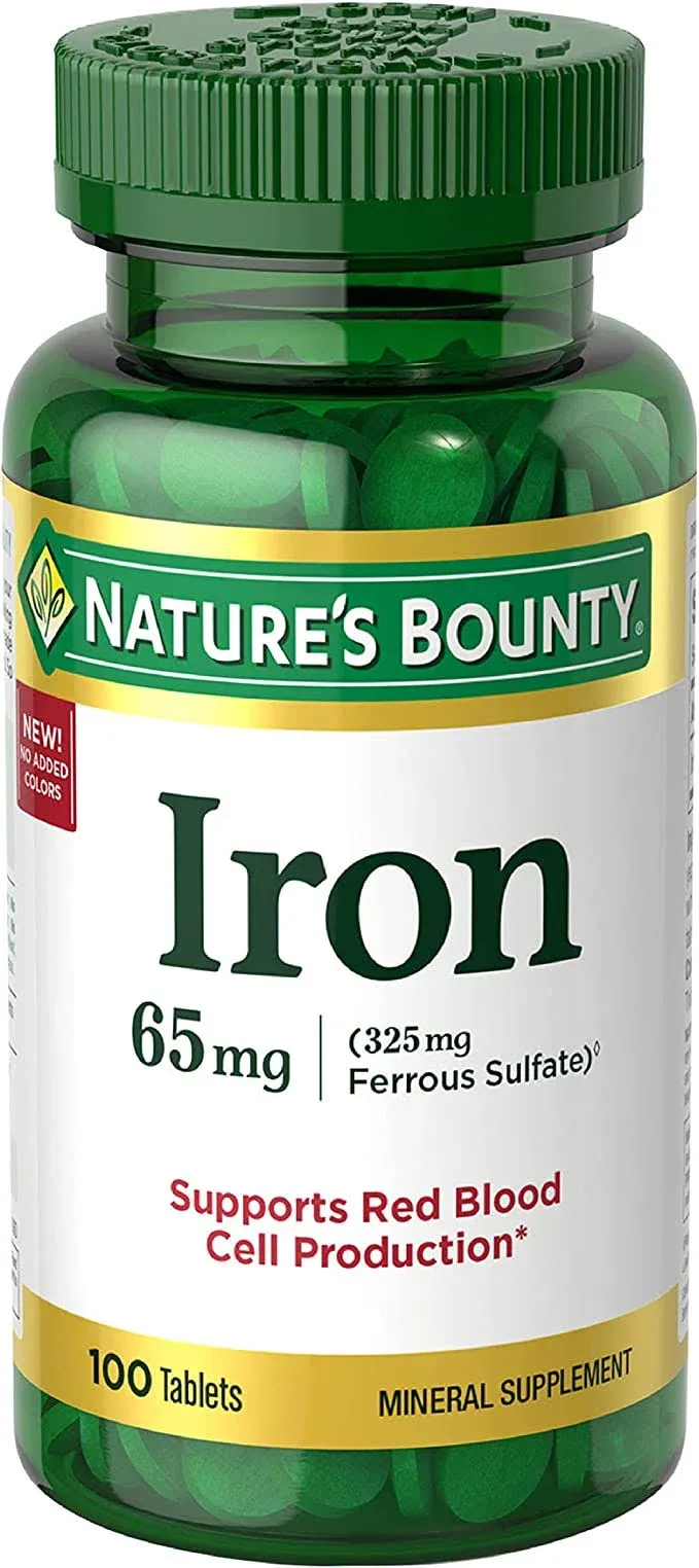 Nature's Bounty Iron - 65 mg - 100 Tablets