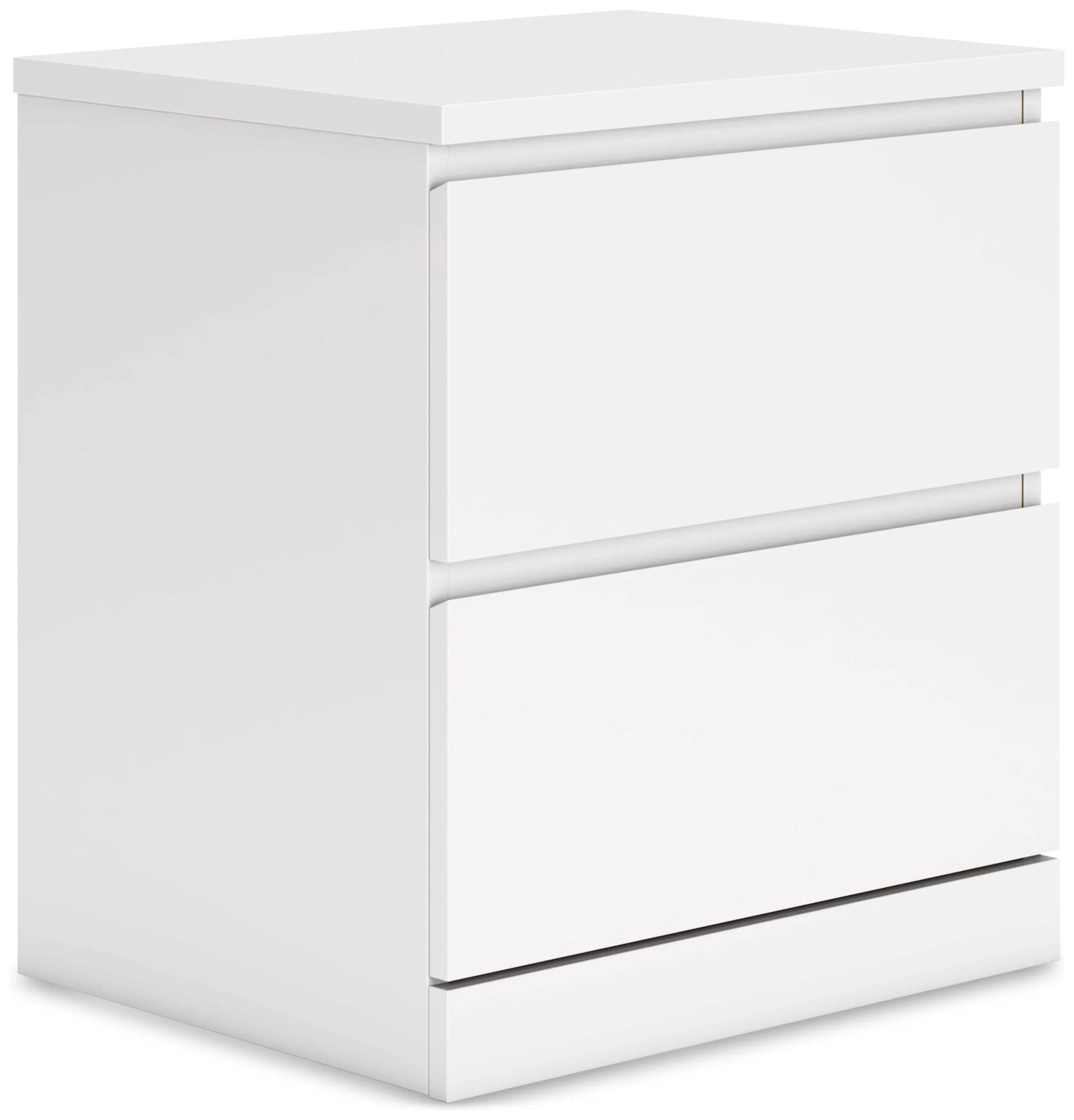 Signature Design by Ashley Onita Contemporary 2 Drawer Nightstand, 21.75" Tall, White