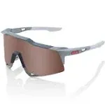 100% SPEEDCRAFT Sport Performance Sunglasses, Soft Tact Black, Crimson Silver