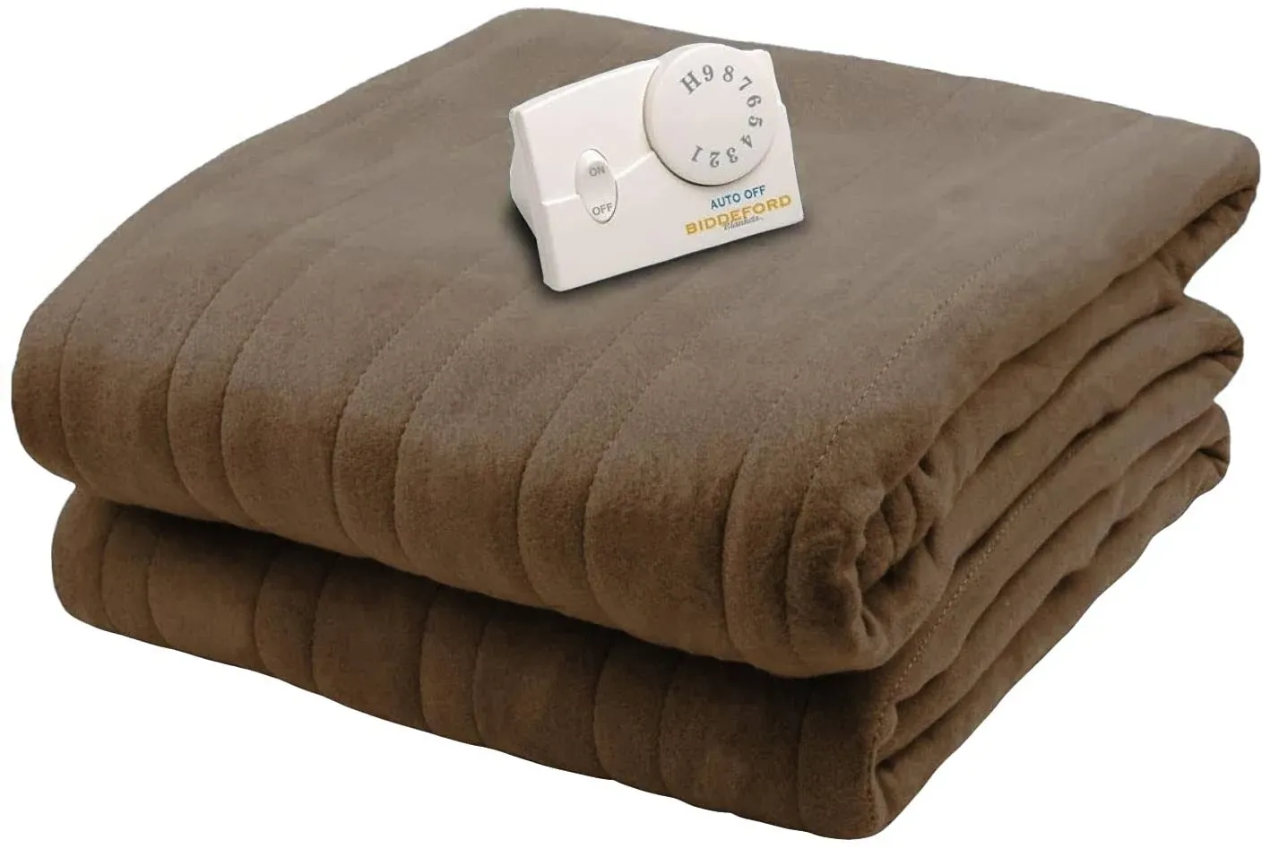 Biddeford Comfort Knit Electric Heated Blanket KING Size Chocolate 2 Controllers