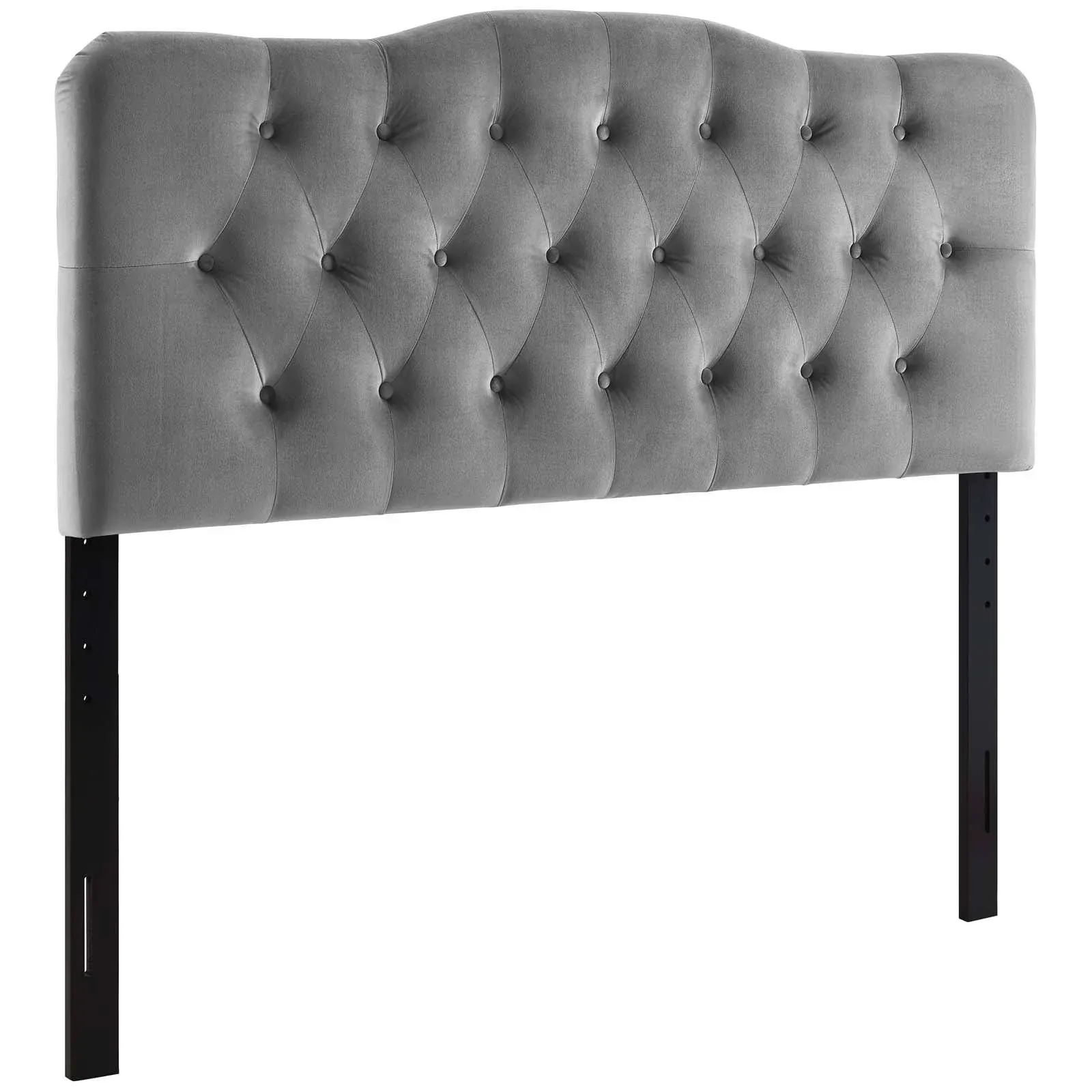 Modway Annabel Gray Queen Diamond Tufted Performance Velvet Headboard