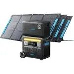 Anker SOLIX F2000 Solar Generator (PowerHouse 767 with 3X 200W Solar Panel and Expansion Battery)