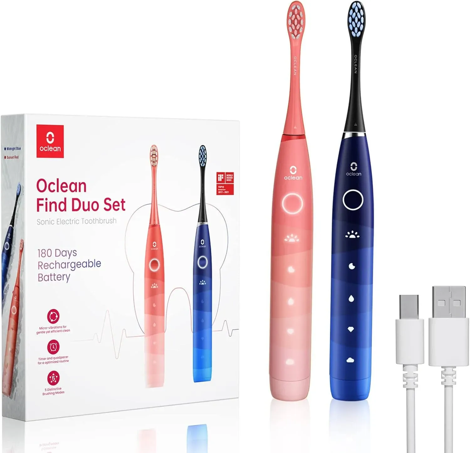 Buy Oclean Flow Sonic Electric Toothbrush | 180 Days Battery Life & Multiple Modes