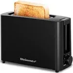 Elite Gourmet Ect118b Cool Touch Single Slice Toaster, 6 Toasting Levels & Wide Slot for Bagels, Waffles, Specialty Breads, Pastry, Snacks, Black