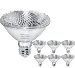 Vinaco PAR30 Short Neck, 6pcs PAR30 75W 120V Halogen Light Bulbs, Dimmable. Premium Quality for Long Lasting Life, E26 Base, 3000K Warm White, PAR30