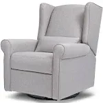 Davinci Hayden Swivel Glider Recliner In Misty Gray