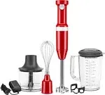 KitchenAid Cordless Variable Speed Hand Blender with Chopper and Whisk Attachment - KHBBV83