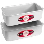 Fat Daddio's Bp-set Anodized Aluminum Bread Pan 2 Piece Set, 7.75 x 3.75 Inches