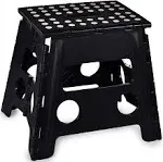 13&#034; Folding Step Stool Anti-Skid Step Stool for Kitchen, Bathroom, Bedroom Blac