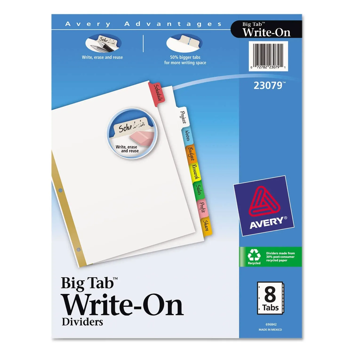 Avery Big Tab Write & Erase Dividers