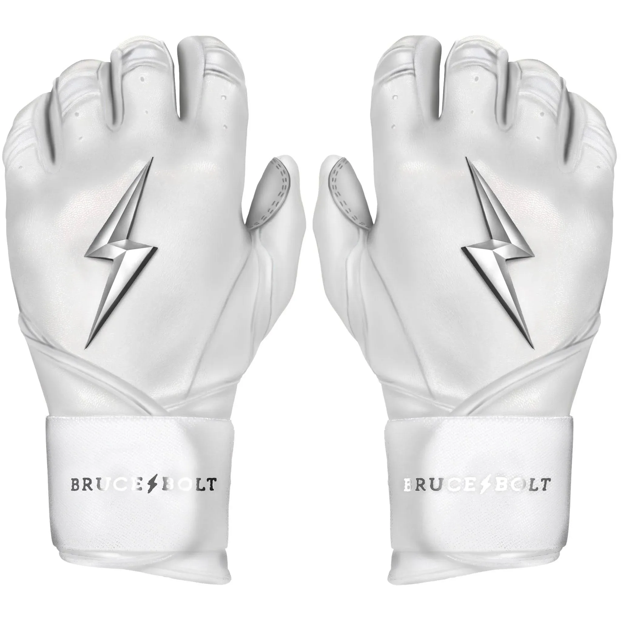 Bruce Bolt Premium Pro Chrome Long Cuff Batting Gloves