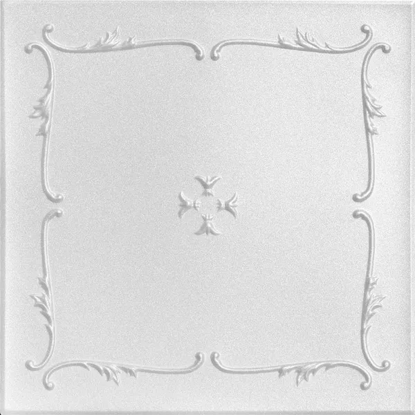 Spring Buds 1.6 Ft. X 1.6 Ft. Glue Up Foam Ceiling Tile In Plain White (21.6