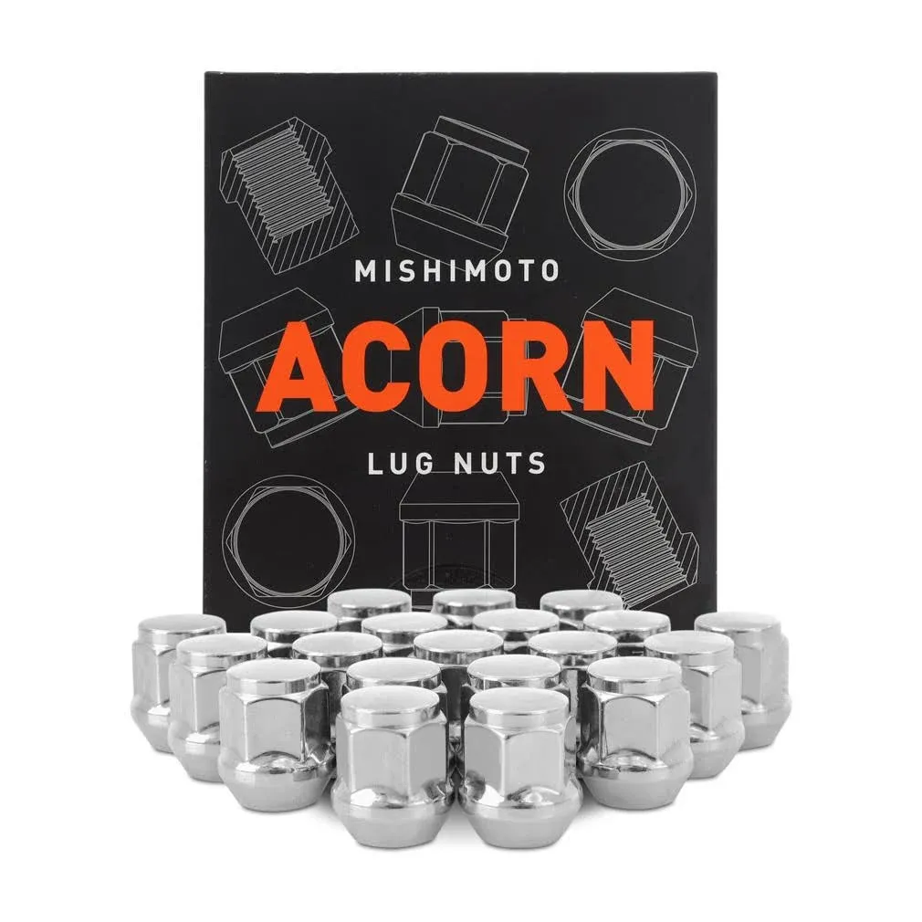 Mishimoto M12 x 1.5 Chrome Steel Acorn Lug Nuts - 24pc