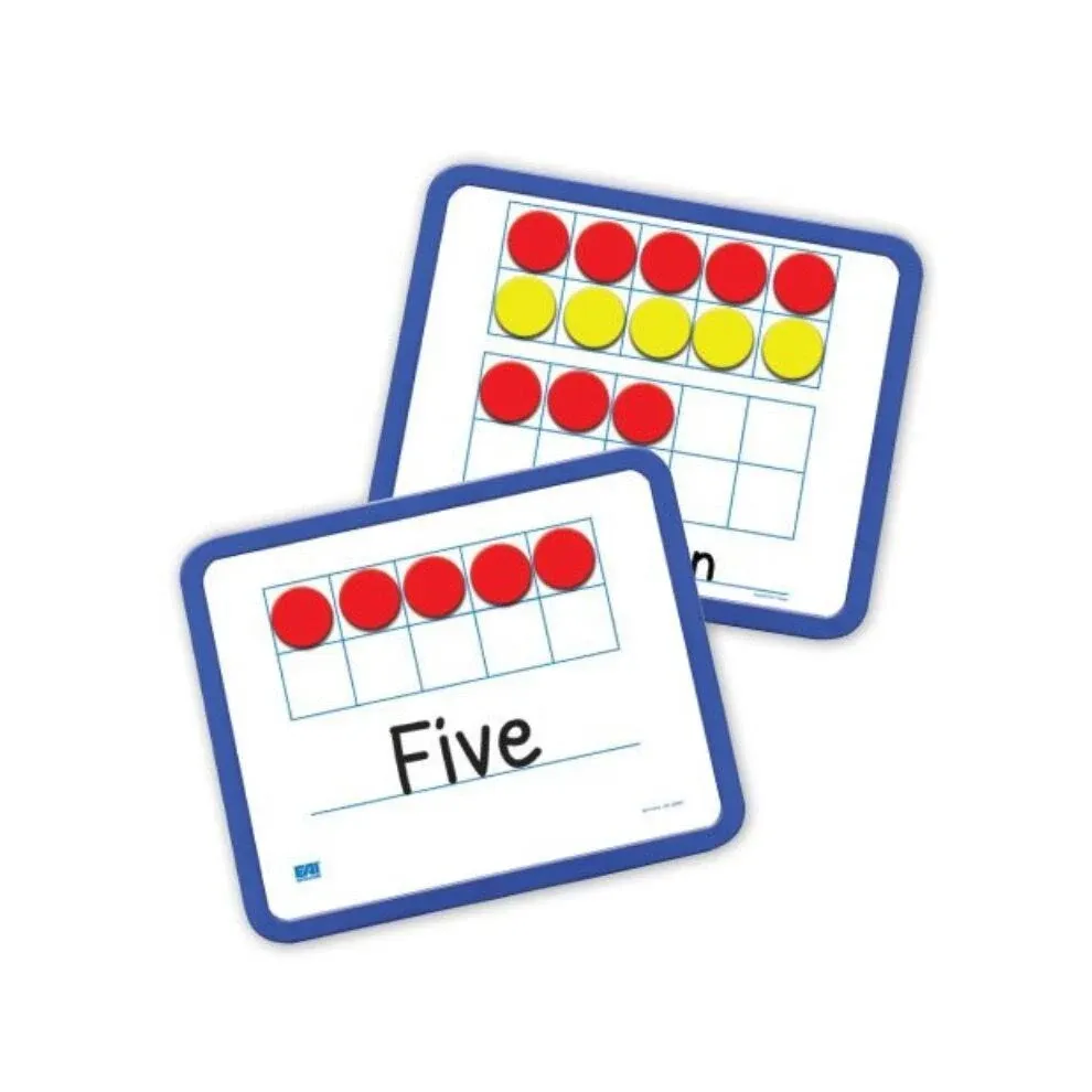 EAI Education Magnetic Ten Frame Dry-Erase Boards: Set of 10