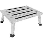 DEPSUNNY Adjustable Height Aluminum RV Step Stable Foldable Platform