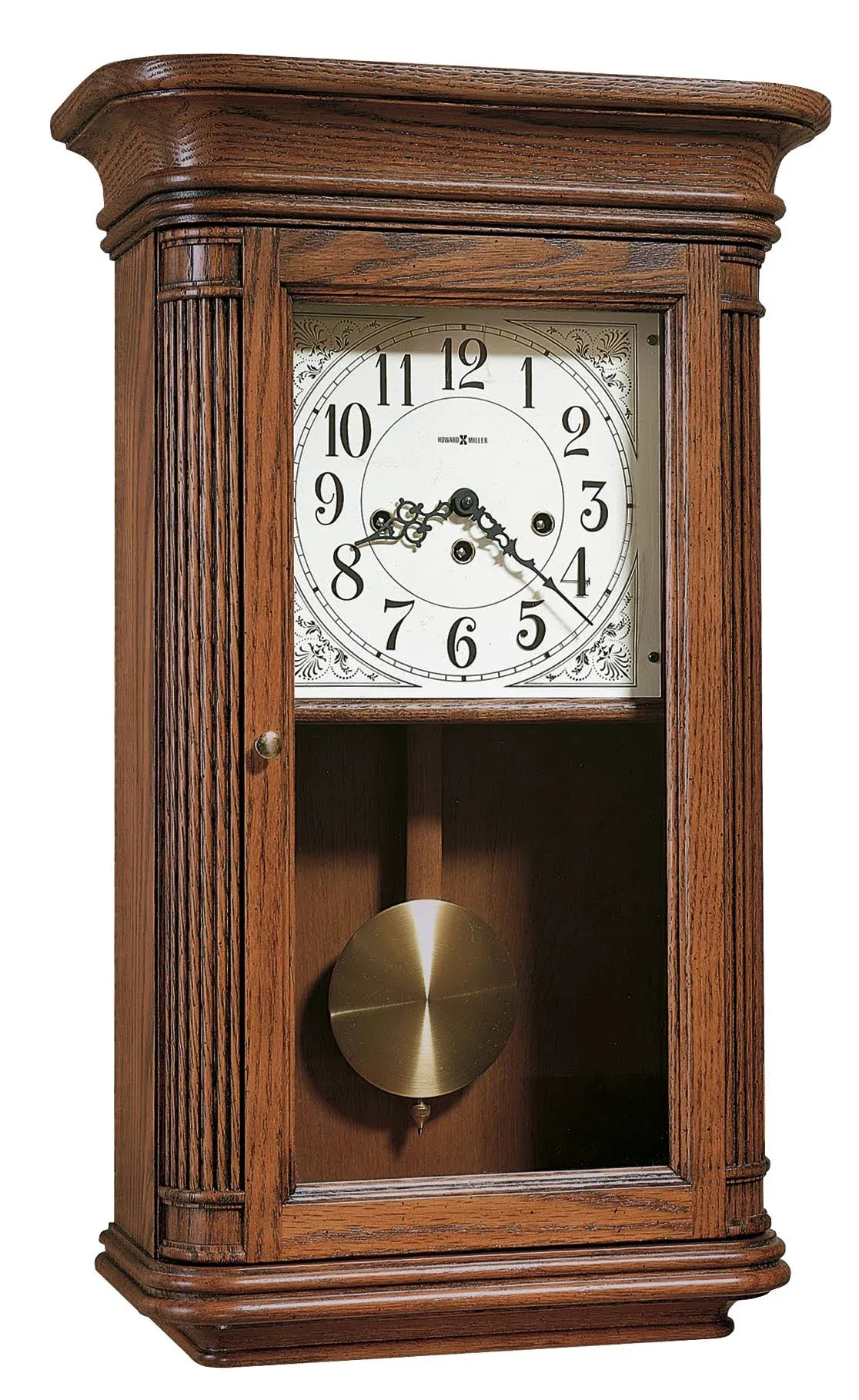 Howard Miller Sandringham Wall Clock 613-108 – Oak Yorkshire, Key Wound Single Chime Movement