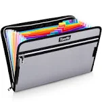 Fireproof Safe Waterproof Accordion File Bag Folder Expanding Filing Folder w...