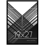 Americanflat 19x27 Poster Frame with Polished Plexiglass - Streamline Collection - Thin Border Picture Frame for Wall Display - Hanging Hardware Included - Black