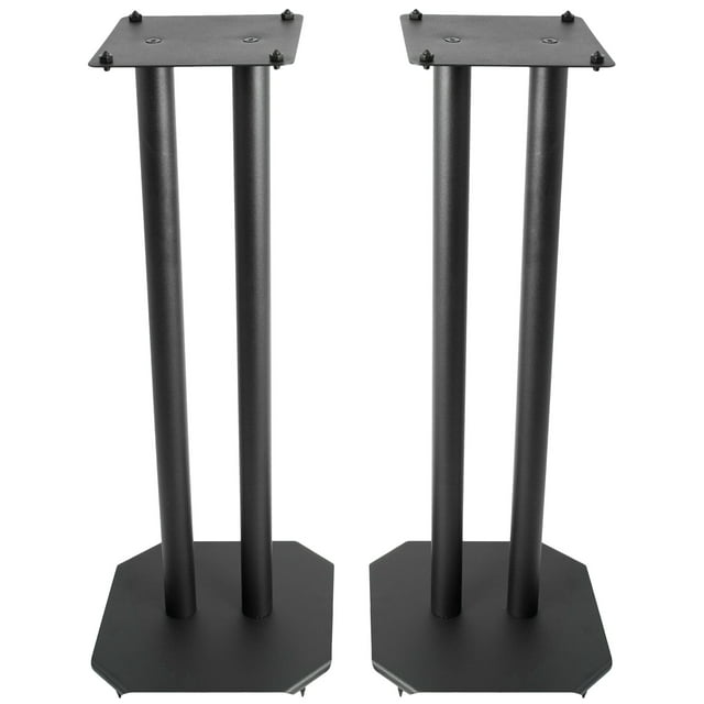 ELIVED Universal Speaker Stand Pair, 31 inch Height Bookshelf Speaker Stands for Satellite Speaker Large Speaker Up to 22 lbs, Surround Sound