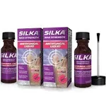 Silka Max Strength Antifungal Liquid for Toenail Health, with Brush Applicator, Treats Fungus, Ringworm & Athlete’s Foot