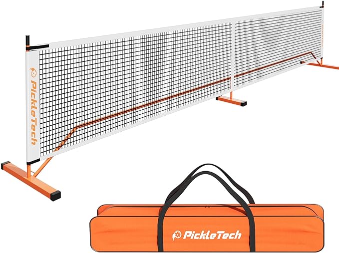 Portable Pickleball Net System 22ft Net with 4 Paddles &amp; Balls and Carrying Bag