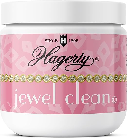 Hagerty Jewelry Cleaner - Professional Jewelry Cleaning for Diamonds, Gold, Platinum, Precious Stones and More - Kosher Certified Jewelry Cleaning Kit Includes Dipping Basket and Brush, 7 Oz