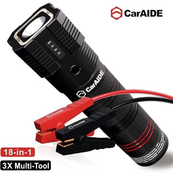 18-in-1 CarAIDE 3X Multi-Tool 12V Car Jump Starter Emergency Tool Patent Pending