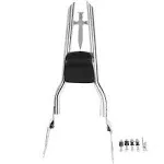 Chrome Fatboy Detachable Sissy Bar Passenger Backrest Rear Pad With Docking H...