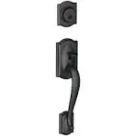 Schlage F58Cam622 Camelot Single Cylinder Exterior Handleset Black