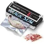 Magic Seal MS175 Vacuum Sealer Machine for Food Preservation, Nozzle Type, Compatible with Mylar Bags, Extra-Wide 8 mm Sealing Bar, Adjustable Vacuum and Sealing Time, Automatic and Manual Mode