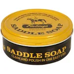 Fiebing's White Saddle Soap for Leather (12 oz Tin) - Leather Cleaner & Conditioner to Soften, Protect & Restore Leathercraft - Leather Soap for Car Seat, Couch, Shoe, Purse, Boot, Bag, & Saddles