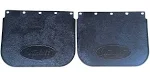 Motors 16" x 12" x 1/4" Rubber Black Front Semi Truck Mud Flaps-Set of 2