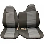 100% Waterproof Neoprene A77 Regular Cab RCab 60/40 Split Bench Seat Cover Molded Headrest for Ford Ranger 1998-2001 (Gray/Black)