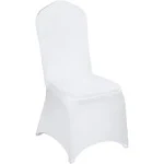 100PCS Spandex Stretch Chair Covers White for Wedding Party Banquet Decoration