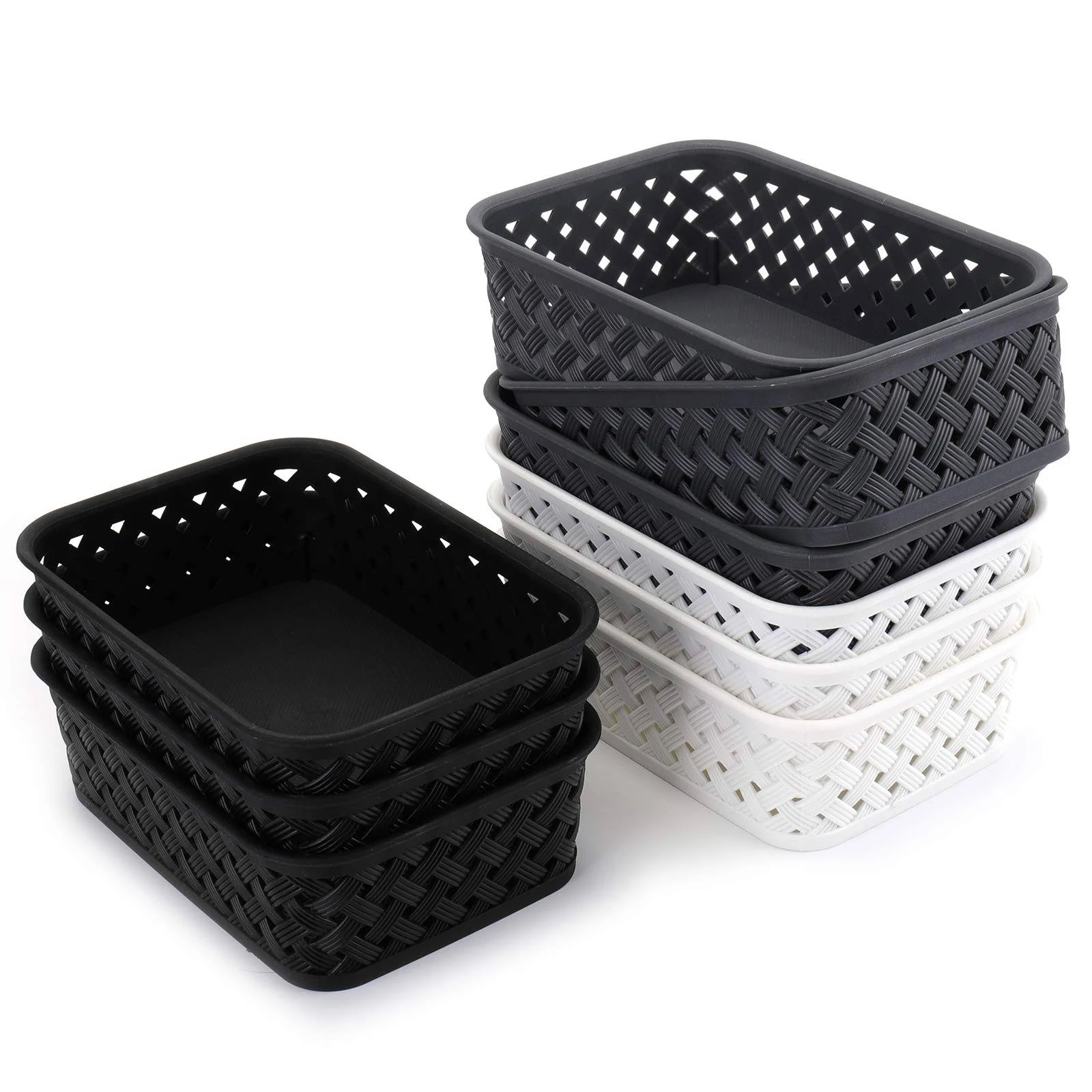 Bekith 9 Pack Plastic Storage Basket