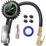 AstroAI Tire Inflator with Pressure Gauge, 100 psi Air Chuck Compressor Heavy