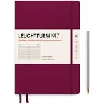 LEUCHTTURM1917 - Notebook Hardcover Composition B5-219 Numbered Pages for Writing and Journaling (Black, Ruled)