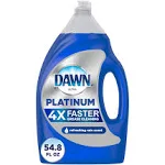 Dawn Dish Soap Platinum 洗碗液 + 防刮擦洗碗海绵，清新雨水香味，包含 3x24 盎司 + 2 块海绵（包装可能有所不同）