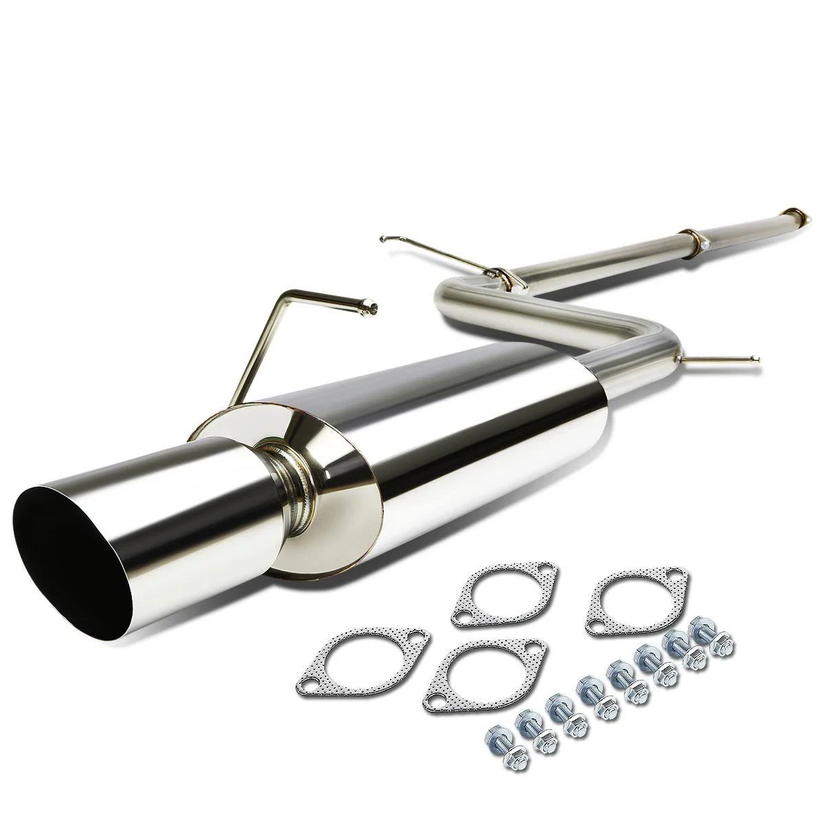 DNA Motoring for 06-09 Mitsubishi Eclipse 4G 2.4L Stainless Steel 4" Muffler Tip ...