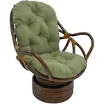 Blazing Needles 48 x 24 in. Solid Twill Swivel Rocker Cushion, Sage