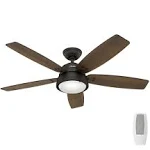 Hunter Channelside 52 in. LED Indoor/Outdoor Noble Bronze Ceiling Fan with Remote Control