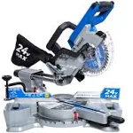 Kobalt 7-1/4-in 24-Volt Max Dual Bevel Sliding Compound Cordless Miter Saw