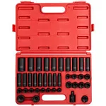 SUNEX TOOLS 1/2-in. Drive Metric Impact Socket Set (39-Piece) 2669