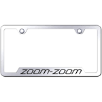 Au-Tomotive Gold, INC. Officially Licensed Laser Etched Mirrored Cut-Out License Frame for Mazda Zoom-Zoom