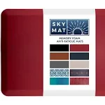 1'6"x2'6" Rectangle Polyurethane Floor Mat Red - Sky Solutions