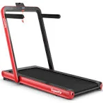 SuperFit 4.75HP 2 In 1 Folding Treadmill W/Remote APP Control Red