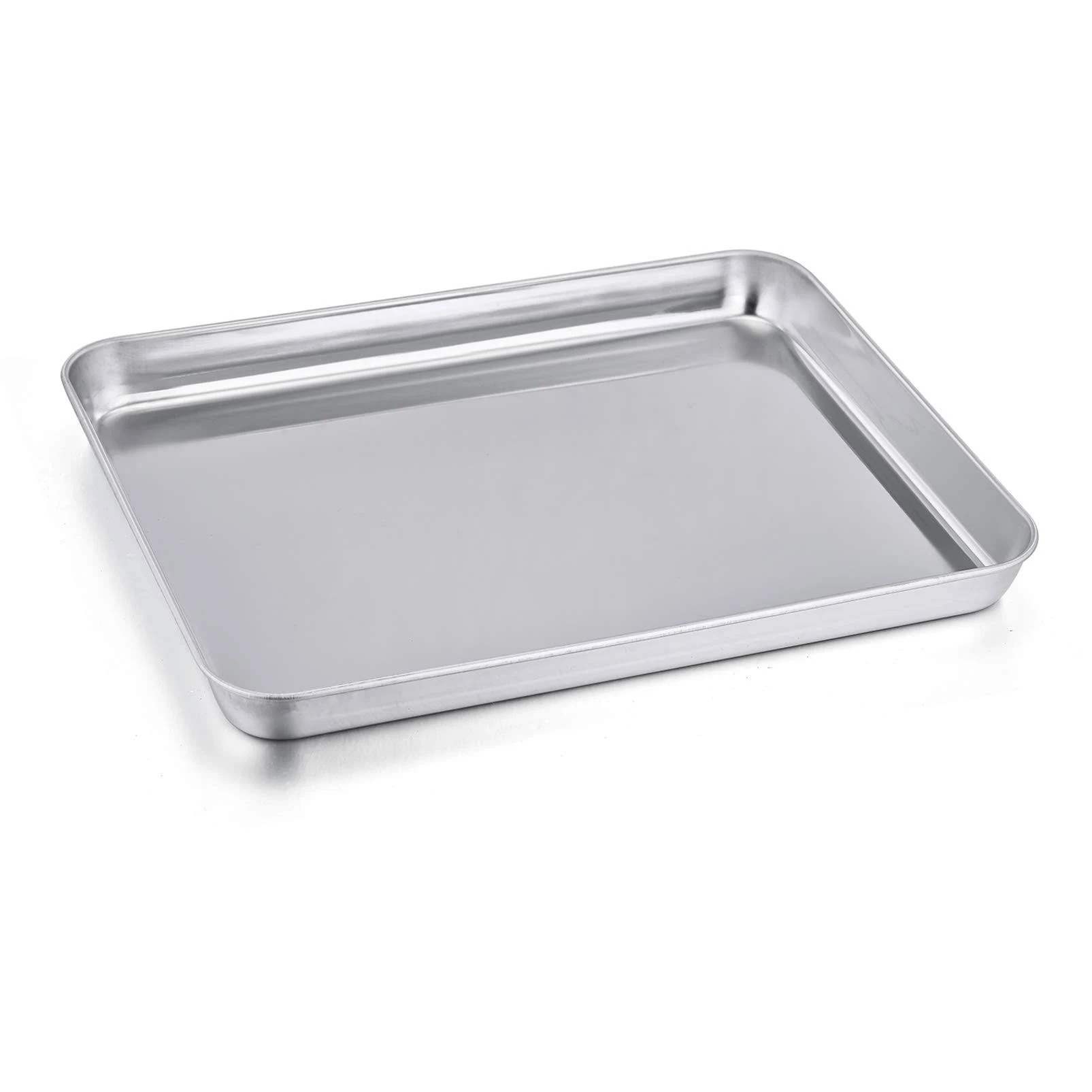 P&P CHEF Toaster Oven Pan, Stainless Steel Toaster Oven Baking Tray Bakeware, Rectangle 12.5’’ x 9.75’’ x 1’’, Healthy & Sturdy, Mirror Finish & Easy Clean