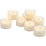 Stonebriar Unscented Long Burning Clear Cup Tealight Candles with 6-7 Hour Burn, 48 Pack, White