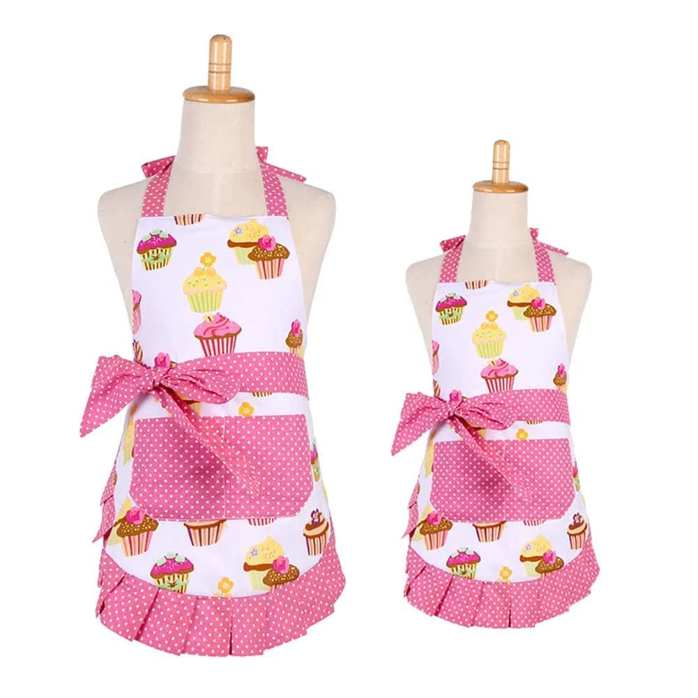 G2PLUS Apron for Women with Pockets, Extra Long Ties, Cupcake Apron, Perfect for ...