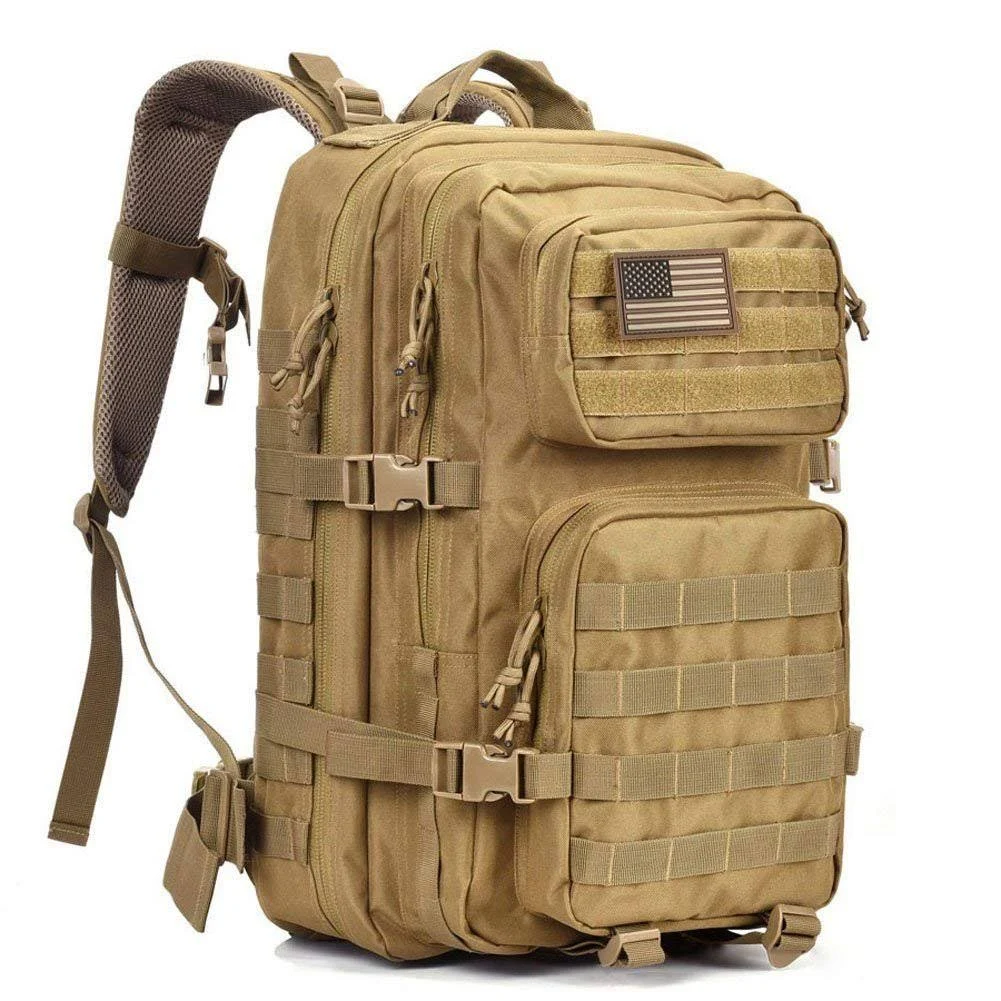 REEBOW GEAR Military Tactical Backpack Large Army 3 Day Assault Pack Molle Bag Boys Backpacks for School Army Green